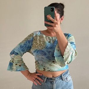 Y2K Paisley Top